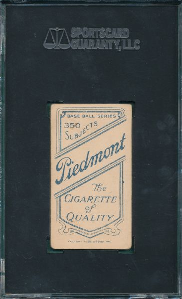 1909-1911 T206 Street, Catching, Piedmont Cigarettes SGC 40