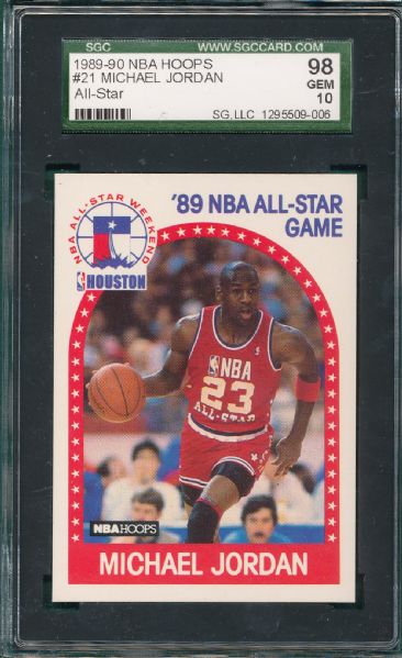 1989-90 NBA Hoops #21 Michael Jordan AS SGC 98