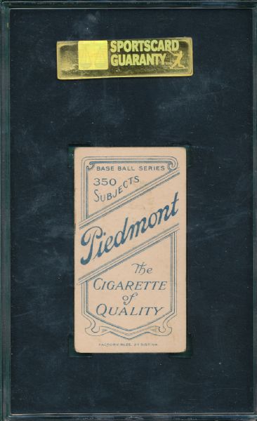 1909-1911 T206 Rudolph Piedmont Cigarettes SGC 40
