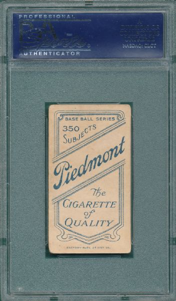 1909-1911 T206 Lentz Piedmont Cigarettes PSA 3 *Southern League*
