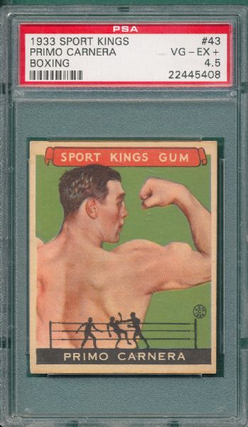 1933 Sports Kings #43 Primo Canera PSA 4.5