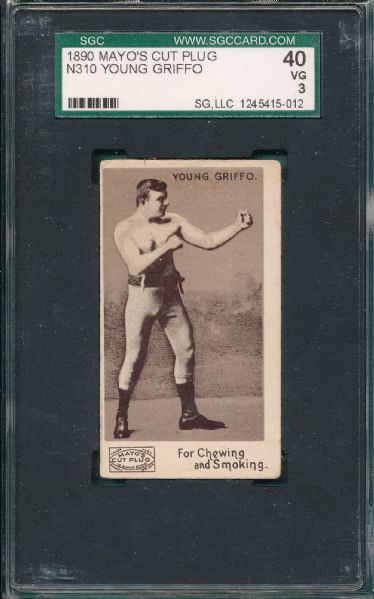 1890 N310 Mayo Cut Plug Young Griffo Prize Fighters SGC 40