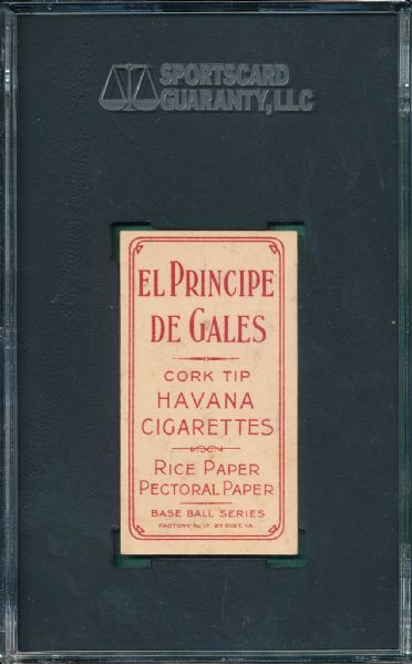 1909-1911 T206 Konetchy, Low Glove, El Principe De Gales Cigarettes SGC Authentic