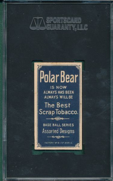 1909-1911 T206 Hayden Polar Bear Tobacco SGC Authentic