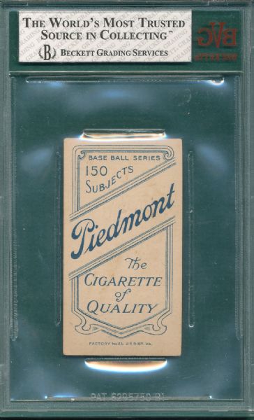 1909-1911 T206 Schulte, Front Pose, Piedmont Cigarettes BVG 2 *Presents Better*