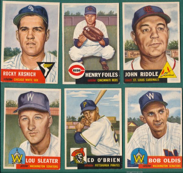 1953 Topps Lot (7) High Numbers W/ Woodling