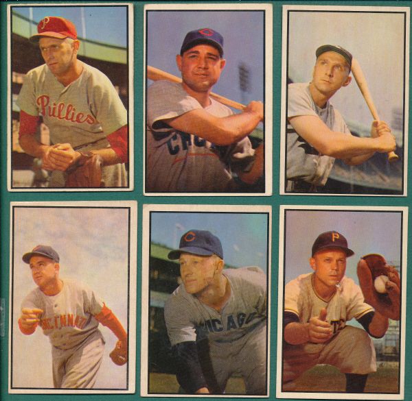 1953 Bowman Color Lot (17) W/ Maglie & *High Numbers*