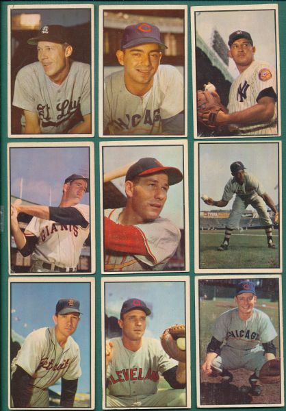1953 Bowman Color Lot (17) W/ Maglie & *High Numbers*