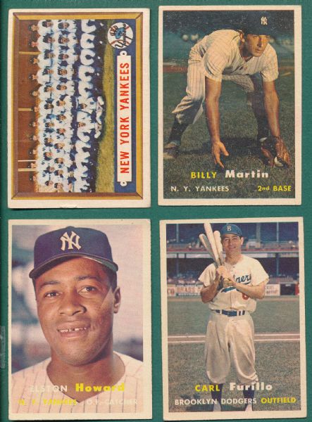 1957 Topps Lot of (81) W/ Yankees Team Card