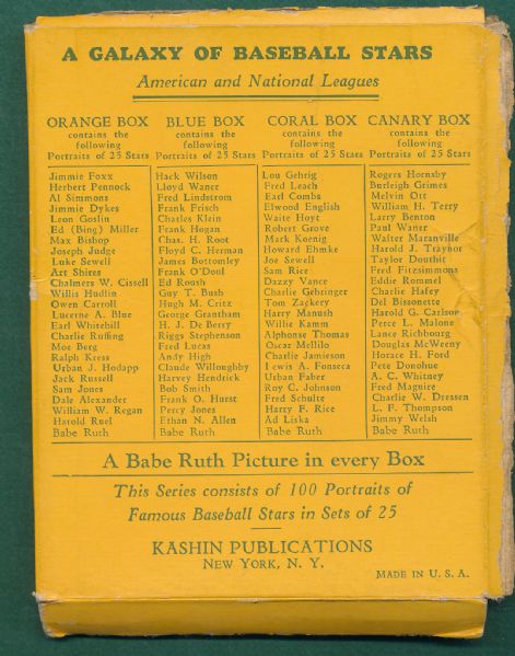 1929 Kashin Publications Lot of (4) W/ Box