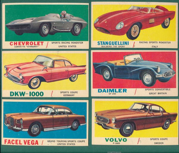1954 Topps World of Wheels & 1961 Sports Cars,  Lot of (39)