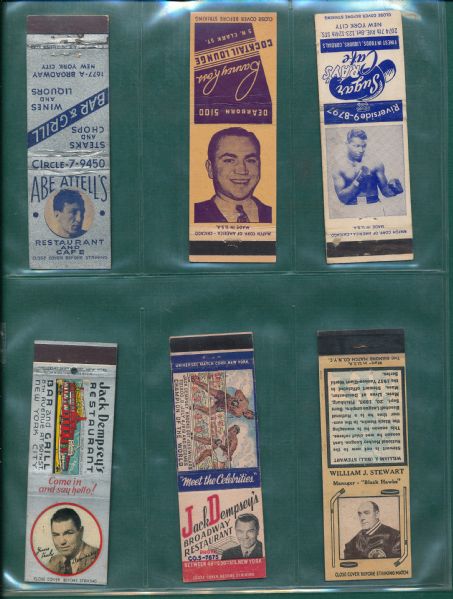 1930s-40s Diamond Matchbooks Football, Hockey, & Boxing Lot of (45) W/ Nagurski