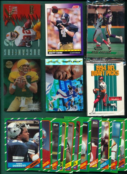 1980s-90s Football Grab Bag W/ Favre Rookie & Inserts