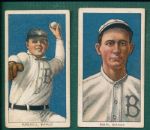 1909-1911 T206 Brain & Burchell (2) Card Lot