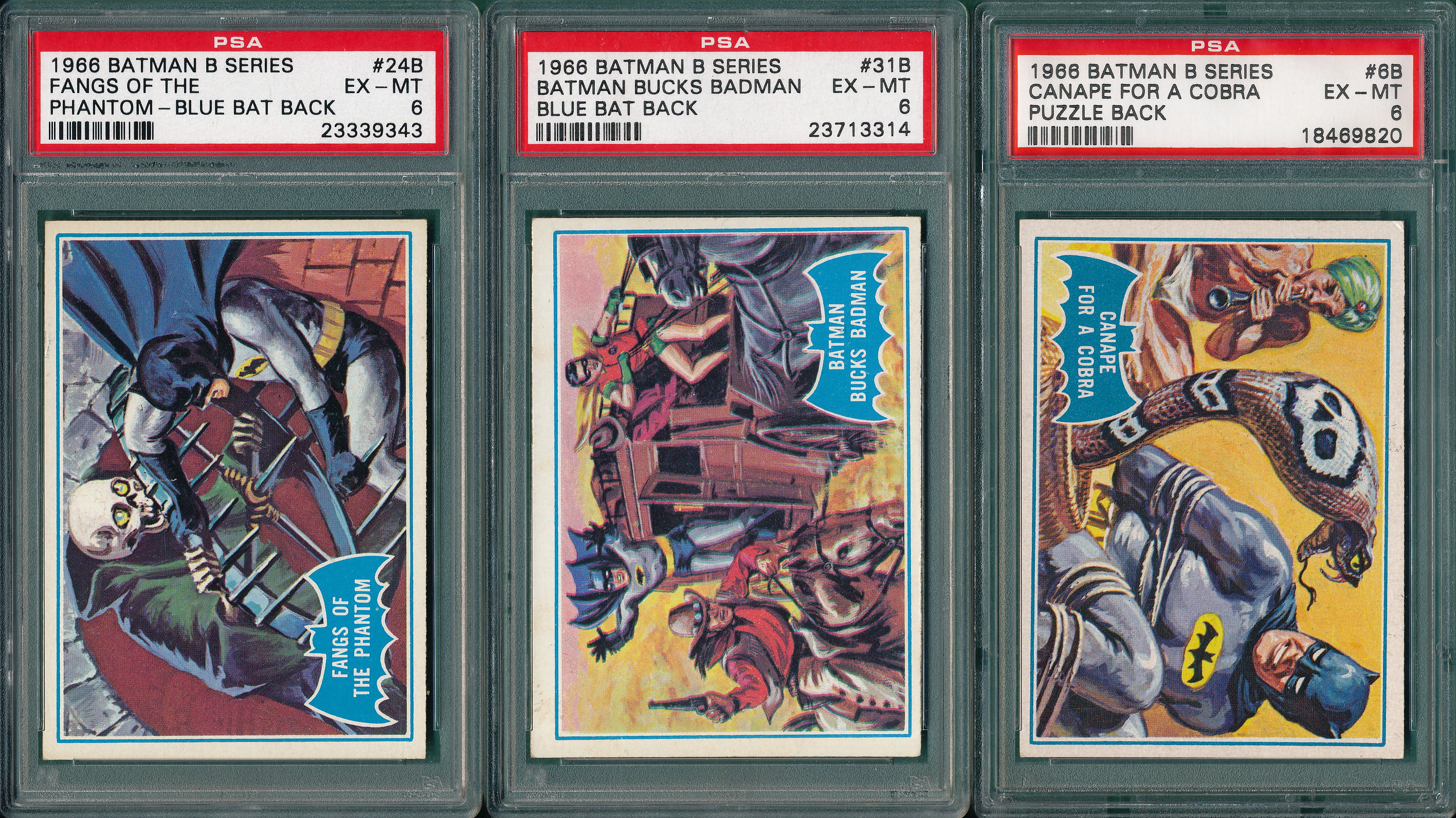 Lot Detail - 1966 Batman B Series (9) Card Lot PSA