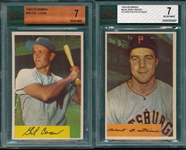 1954 Bowman (6) card Lot W/#70 Marshall BVG 