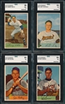 1954 Bowman (4) Card Lot SGC 84/86