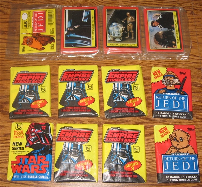 1977-83 Topps Star Wars (8) Packs & Rack Pack