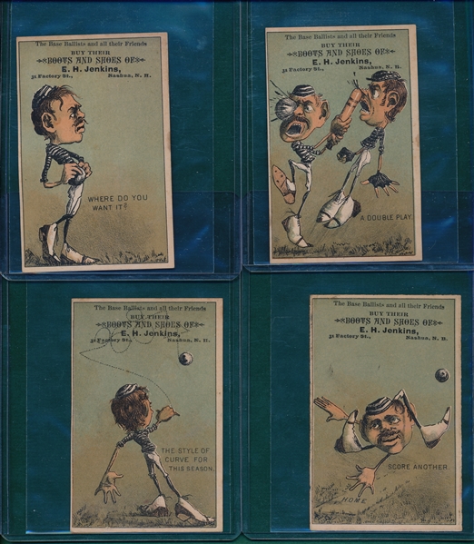 1890s H804-14 Baseball Trade Cards complete set of (9)