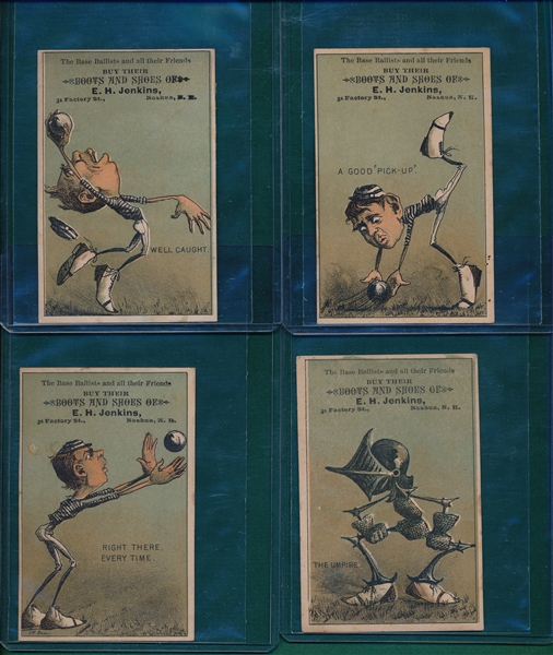 1890s H804-14 Baseball Trade Cards complete set of (9)