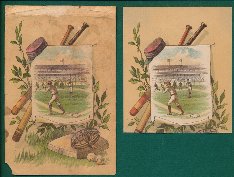 1890s Baseball Trade Card & Notebook, Albany Dentist Lot of (4)