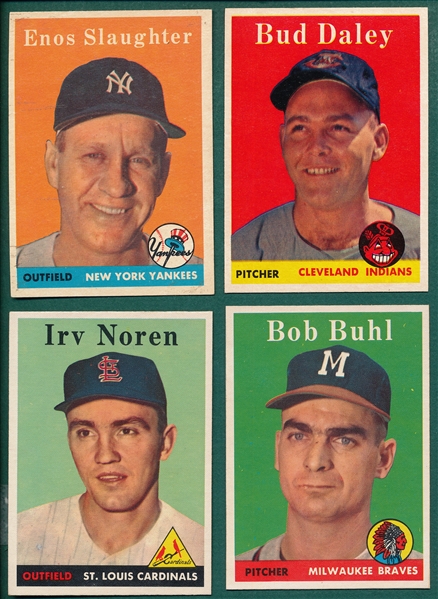 1958 Topps Lot of (56) W/ Slaughter