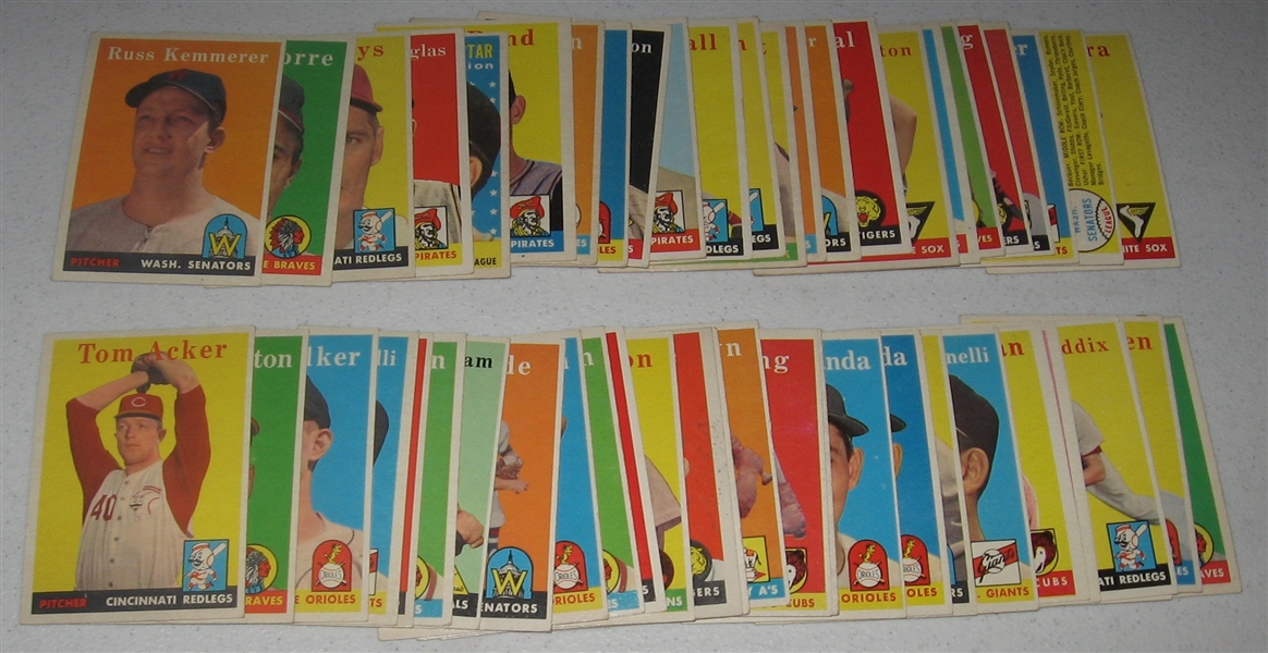 1958 Topps Lot of (56) W/ Slaughter