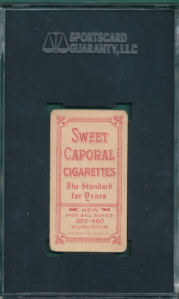 1909-1911 T206 Wiltse, Portrait, W/ Cap, Sweet Caporal Cigarettes SGC 20 *Factory 25*