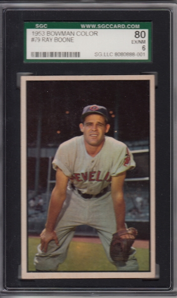 1953 Bowman Color #79 Ray Boone SGC 80