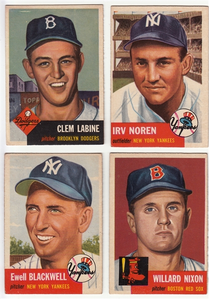 1953 Topps Lot of (32) W/ (2) #14 Labine
