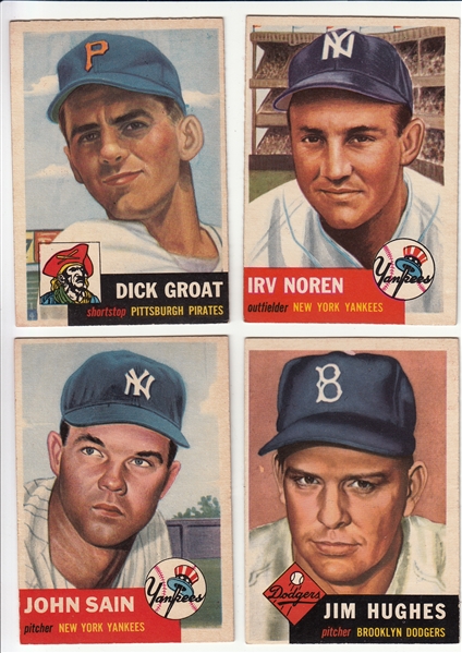 1953 Topps Lot of (33) W/ #154 Groat *Crease  Free*