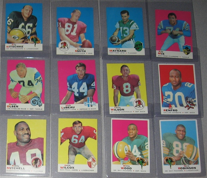 1969 Topps FB Lot of (18) W/ Sayers