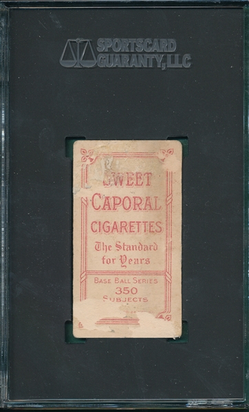 1909-1911 T206 Ty Cobb, Red Portrait, Sweet Caporal Cigarettes SGC Authentic