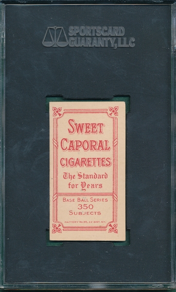 1909-1911 T206 Dunn, Joe, Sweet Caporal Cigarettes SGC 70 