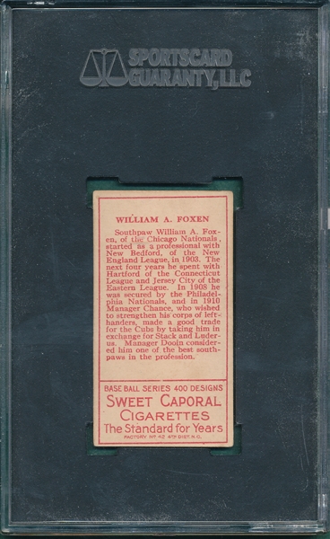 1911 T205 Foxen Sweet Caporal Cigarettes SGC 60