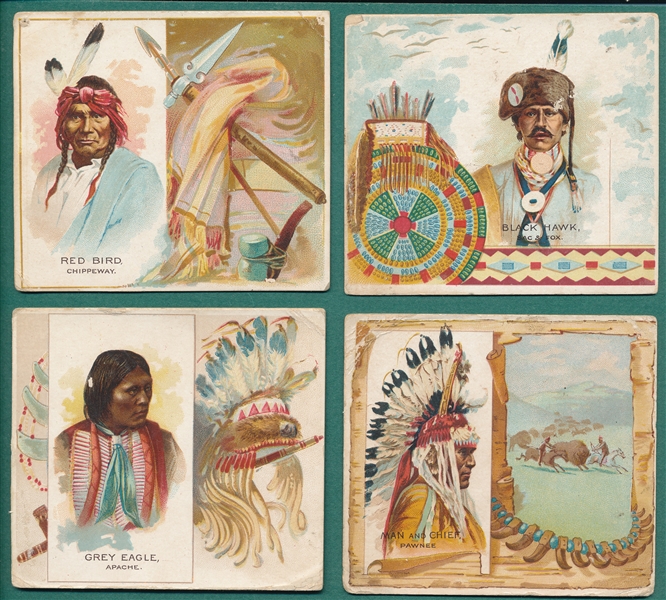 1888 N36 The American Indian, Allen & Ginter, Lot of (4) W/ Black Hawk