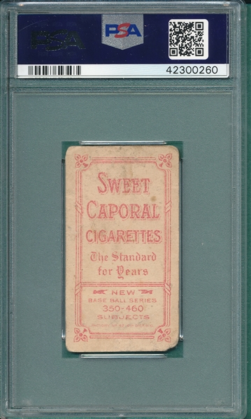 1909-1911 T206 Devore Sweet Caporal Cigarettes PSA 1