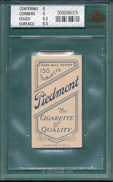 1909-1911 T206 Cicotte Piedmont Cigarettes BVG 5.5