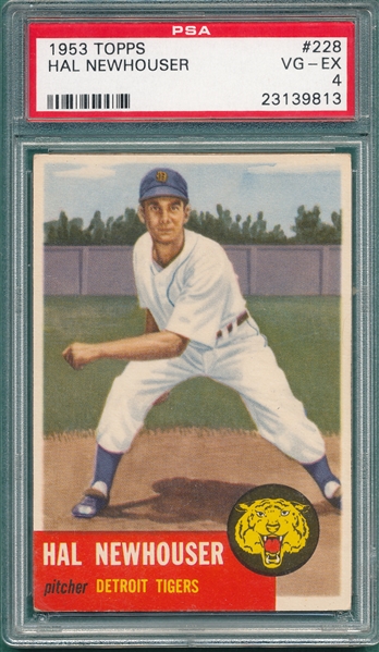 1953 Topps #228 Hal Newhouser PSA 4 *High #* *SP*