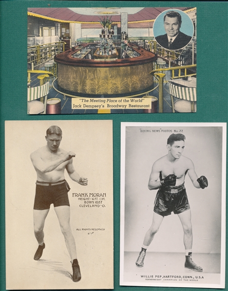 Boxing PCs & Bread Tag, Lot of (6) W/ Tunney & Dempsey
