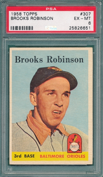 1958 Topps #307 Brooks Robinson PSA 6