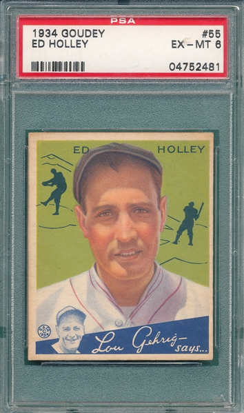1934 Goudey #55 Ed Holley PSA 6