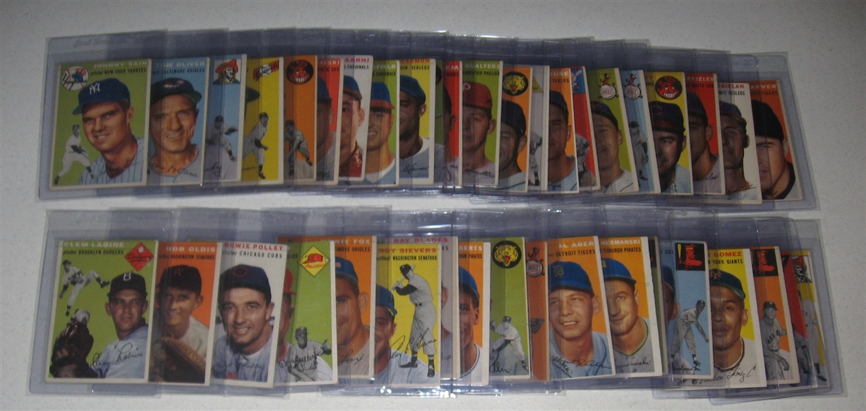 1954 Topps Lot of (44) W/ #70 Doby