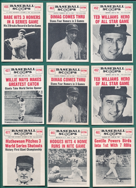 1961 Nu-Card Baseball Scoops Lot of (44) W/ Babe Ruth