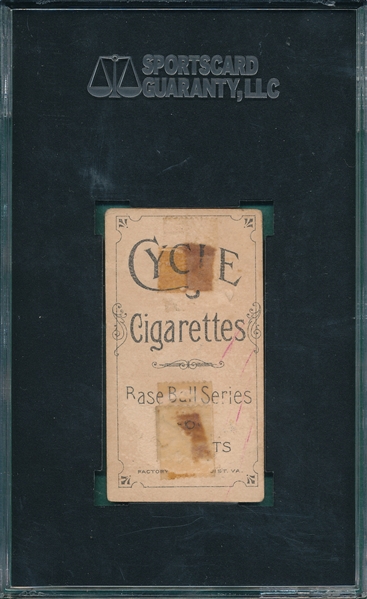 1909-1911 T206 Overall, Hand At Face Level, Cycle Cigarettes, SGC 10 *460 Series* *Only One Graded*