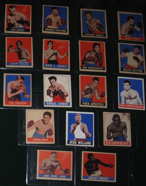 1948 Leaf Boxing Lot of (38) W/ Abe Attell
