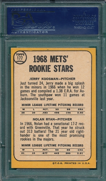 1968 Topps #177 Nolan Ryan PSA 6.5 *Rookie*
