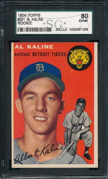 1954 Topps #201 Al Kaline SGC 80 *Rookie*