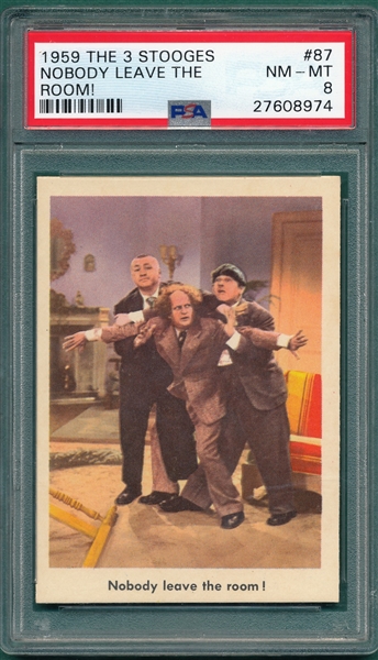 1959 The 3 Stooges #87 Nobody Leave the Room, PSA 8