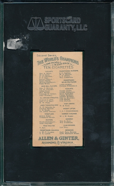 1888 N29 Axel Paulsen Allen & Ginter Cigarettes SGC 84